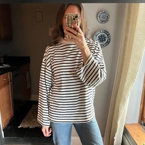 Arket Oversized Striped T-Shirt - Medium